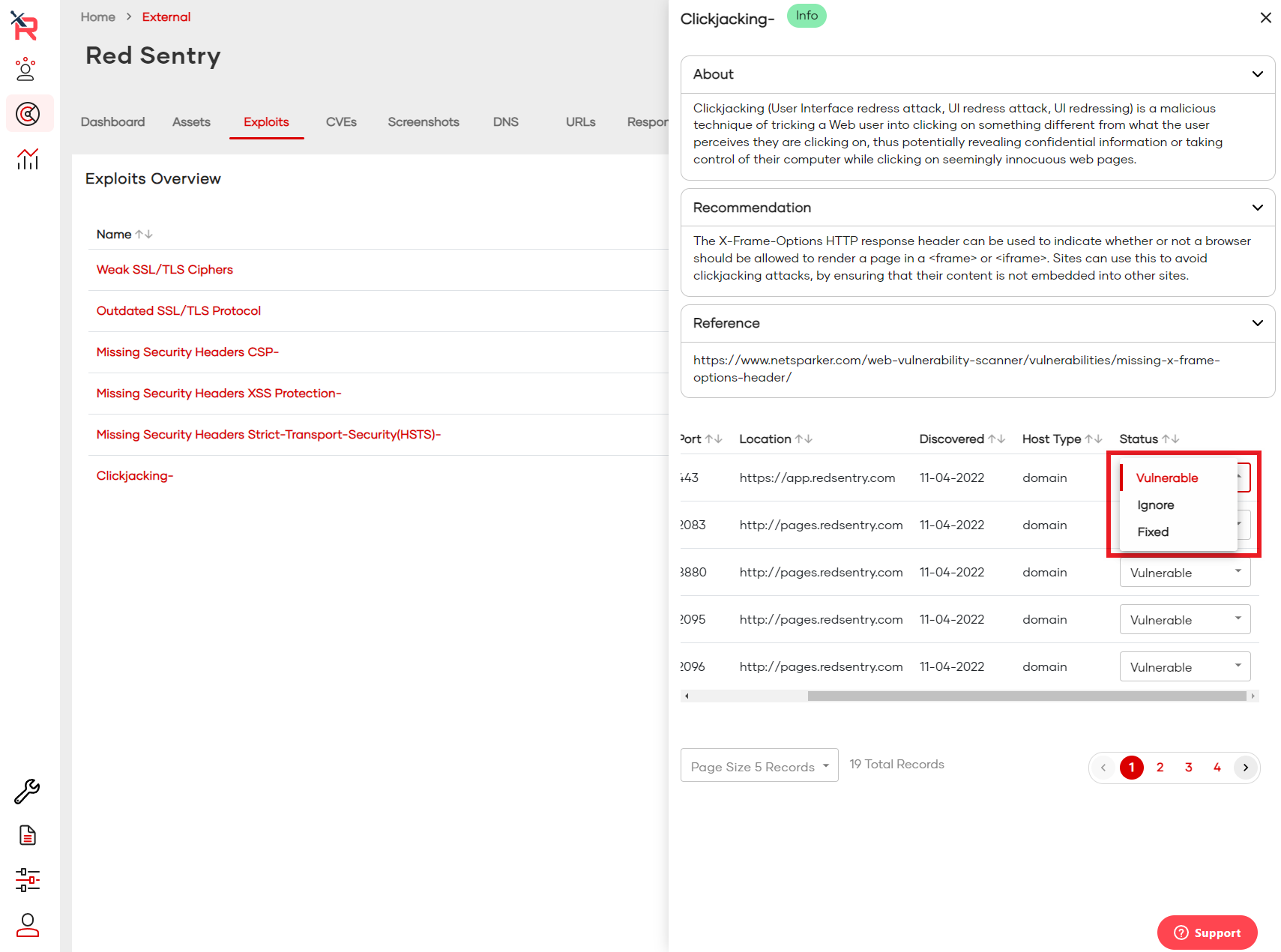 Product Update 4.18 Exploit Status - Ignore Option – Red Sentry