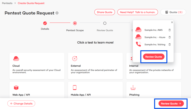 Creating Quote Request14