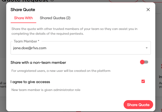 Creating Quote Request19
