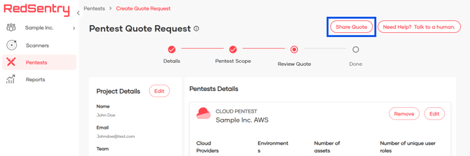 Creating Quote Request21