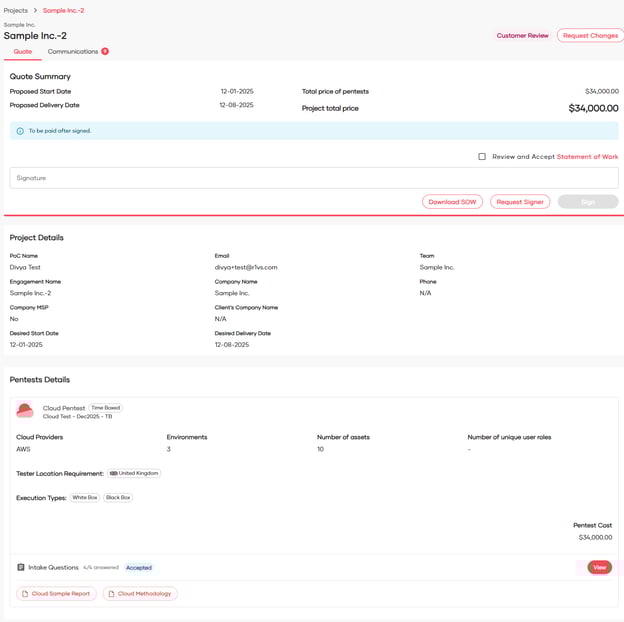 Quote Review and Sign-Off7